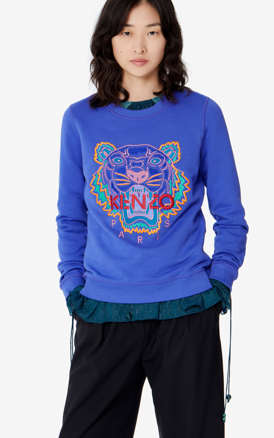 Sweat Kenzo Tiger Femme Violette | CBEV-72583